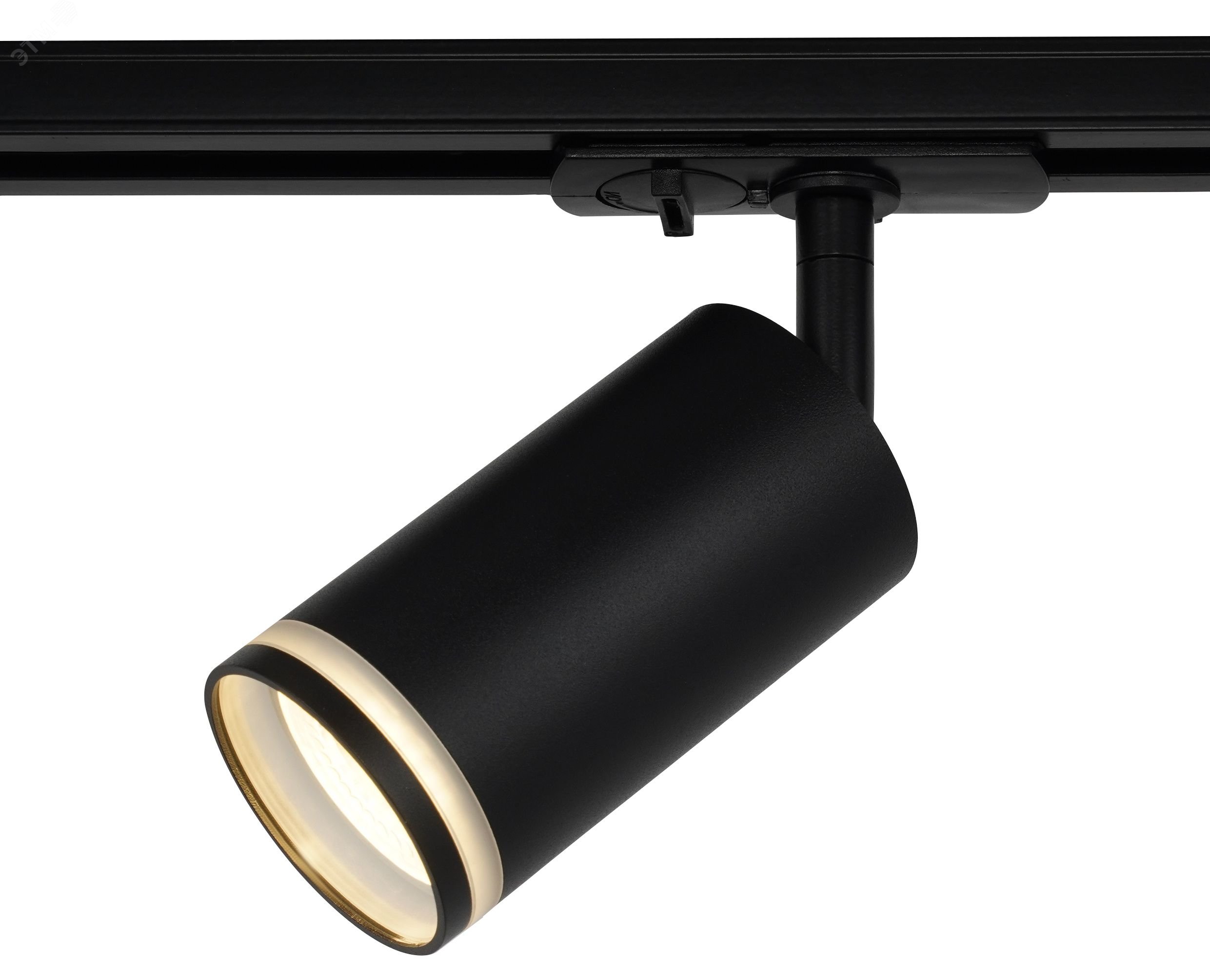 Трековый светильник TR52 - GU10 BK однофазный под лампу GU10 матовый черный
