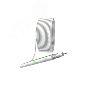 Кабель коаксиальный SAT 703 B75 Ом CCS/(оплётка Al 75%) PVC белый 20м SIMPLE