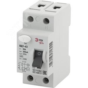 УЗО ВД1-63 Электромеханическое 1P+N 50А 300mA NO-902-70 Pro
