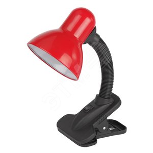 Светильник настольный на прищепке красный N-102-E27-40W-R ЭРА