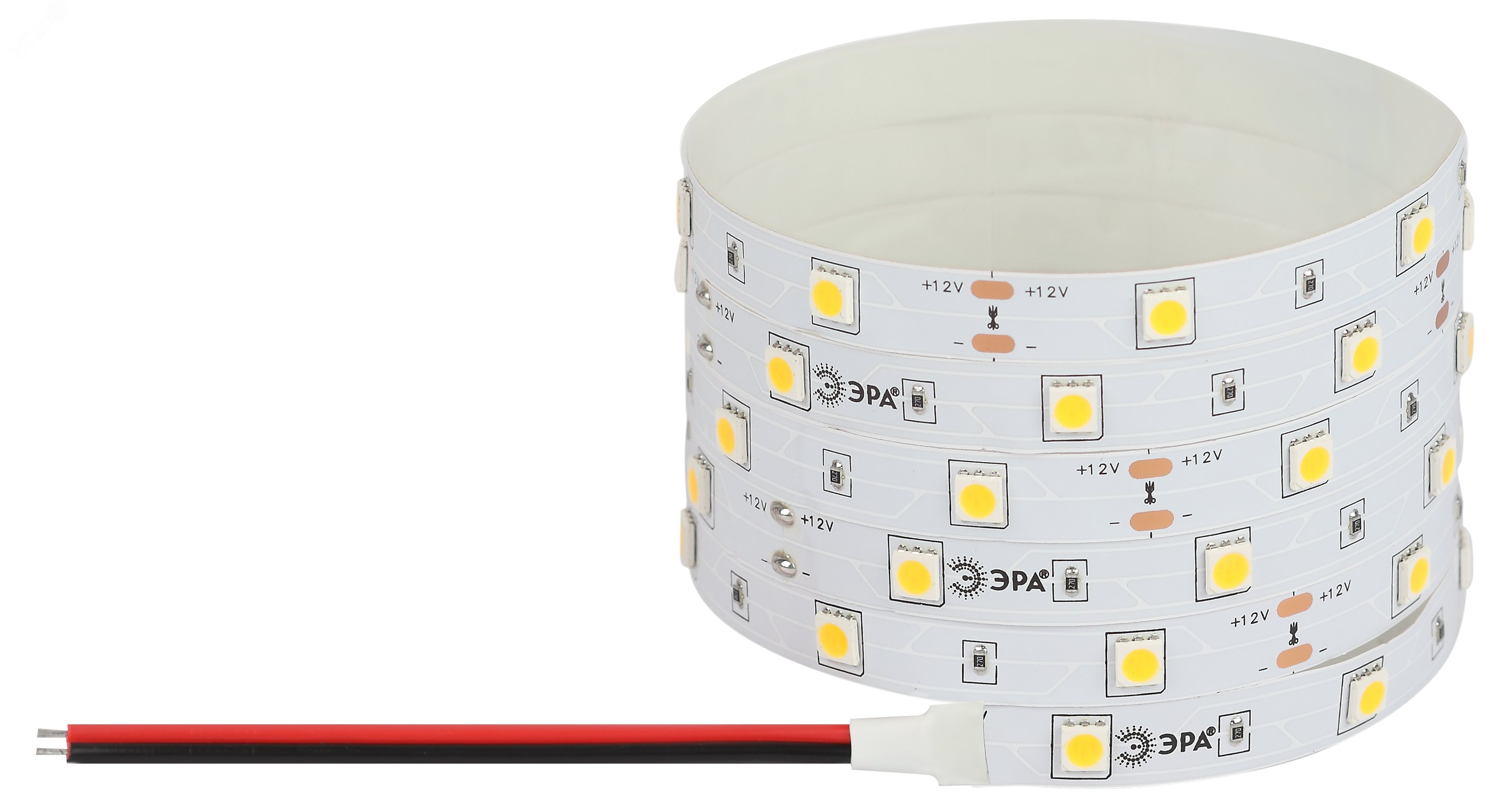Светодиодная лента LS5050-7,2-30-12-3000K-IP20-1 year-5m теплый белый 5м