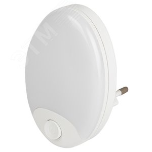 Ночник - светильник светодиодный NN-623-SW-W в розетку с выключателем белый