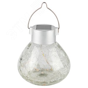 Светильник уличный Лампочка белая на солнечной батарее 11.2x11.2x11.4 см 1 LED ERASF23-26 ЭРА