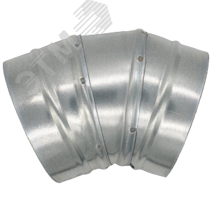 Отвод из оцинкованной стали для круглых воздуховодов на 45° D100