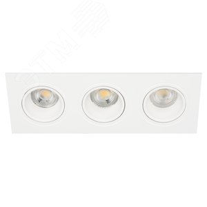 Светильник встраиваемый декоративный KL90-3 WH MR16/GU5.3 белый, пластиковый (MR16/GU5.3 в комплект не входит)