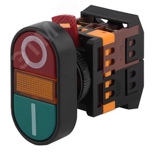 Кнопка APВВ-22N ''I-O'' d22мм неон/240В 1з+1р