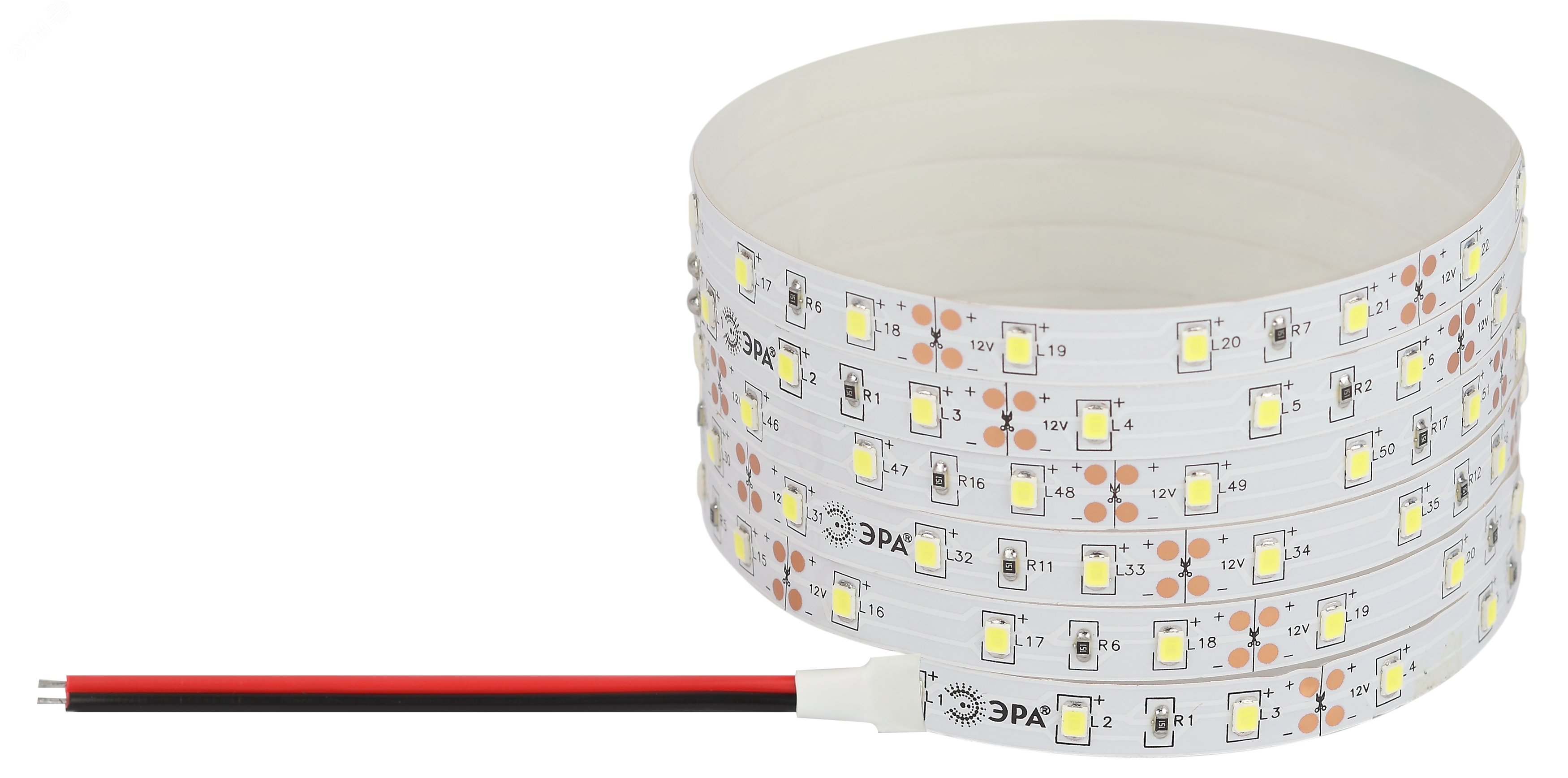 Светодиодная лента LS2835-60LED-IP20-WW-eco-5m 12В