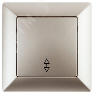 Переключатель, 10А-250В, СУ, Solo, шампань,4-103-04