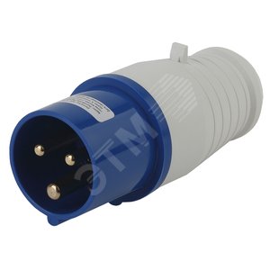 Вилка переносная 013 2Р+РЕ 16А 220В IP44 (10/120/2880) V-16-2P-PE-IP44