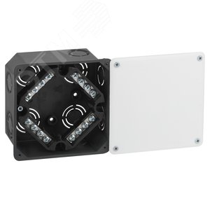 Коробка распаячнаяKRT-k-107-107-50 для твердых стен, клеммник, крышка IP42