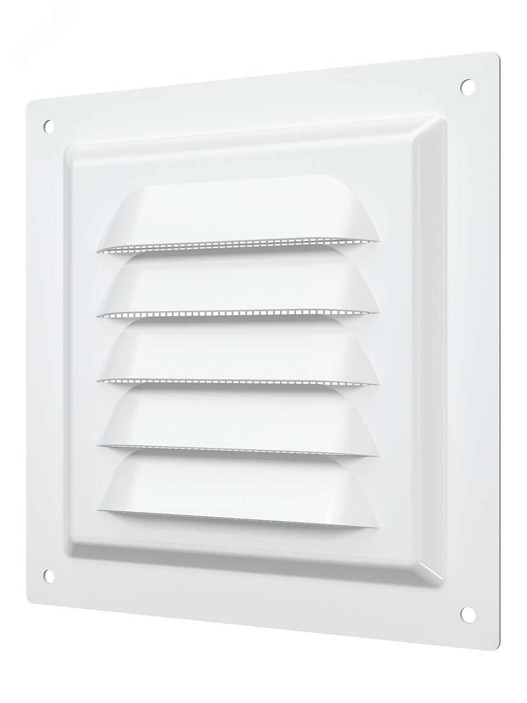 Решетка вентиляционная вытяжная стальная с покрытием полимерной эмалью 125х125