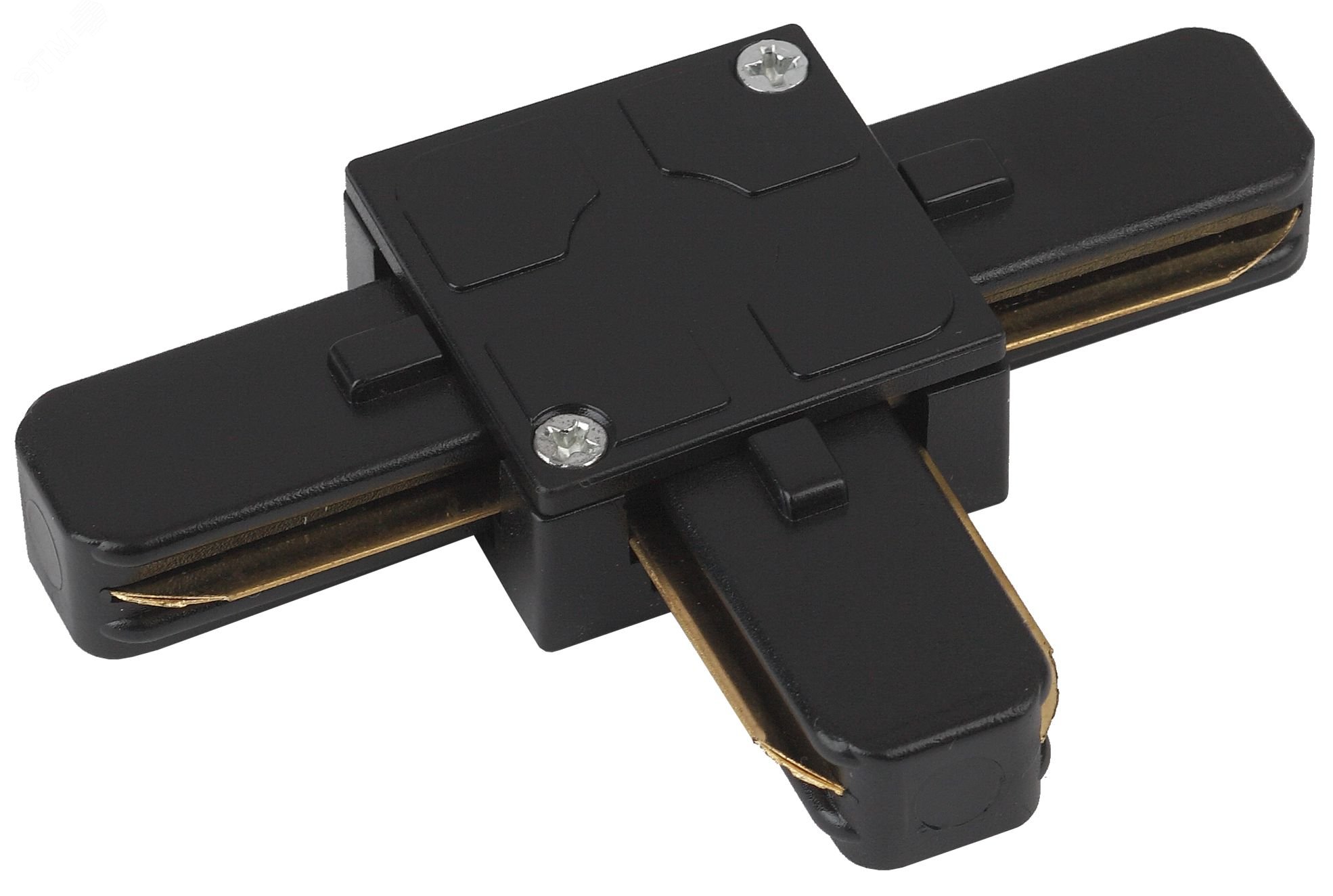 Коннектор для однофазного шинопровода Т-образный черный TR7-C 2W T BK