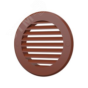 Решетка наружная вентиляционная круглая D136 с фланцем D100, из ASA пластика, цвет Терракотовый