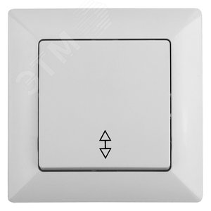 Переключатель Intro Solo 4-103-01 одноклавишный 10А-250В, IP20, СУ, белый