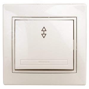 Переключатель Intro Plano 1-103-02 одноклавишный 10А-250В, IP20, СУ, слоновая кость