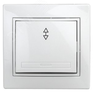 Переключатель Intro Plano 1-103-01 одноклавишный 10А-250В, IP20, СУ, белый