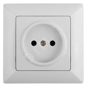 Розетка 2P, 16А-250В, СУ, Solo, белый, 4-201-01