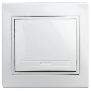 Выключатель Intro Plano 1Э-101-01 одноклавишный 10А-250В, IP20, СУ, без лапок, белый