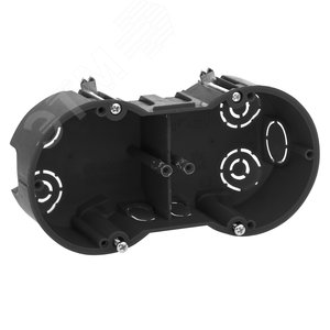 Коробка установочная КУП 2-х местная 141х70х45мм для полых стен саморез. мет. лапки IP20 (100/1200)