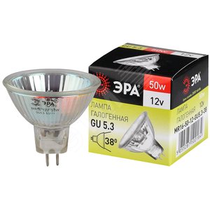 Лампа накаливания галогенная GU5.3-MR16-50W-12V-CL (галоген, софит, 50Вт, нейтр, GU5.3) (10/200/6000)