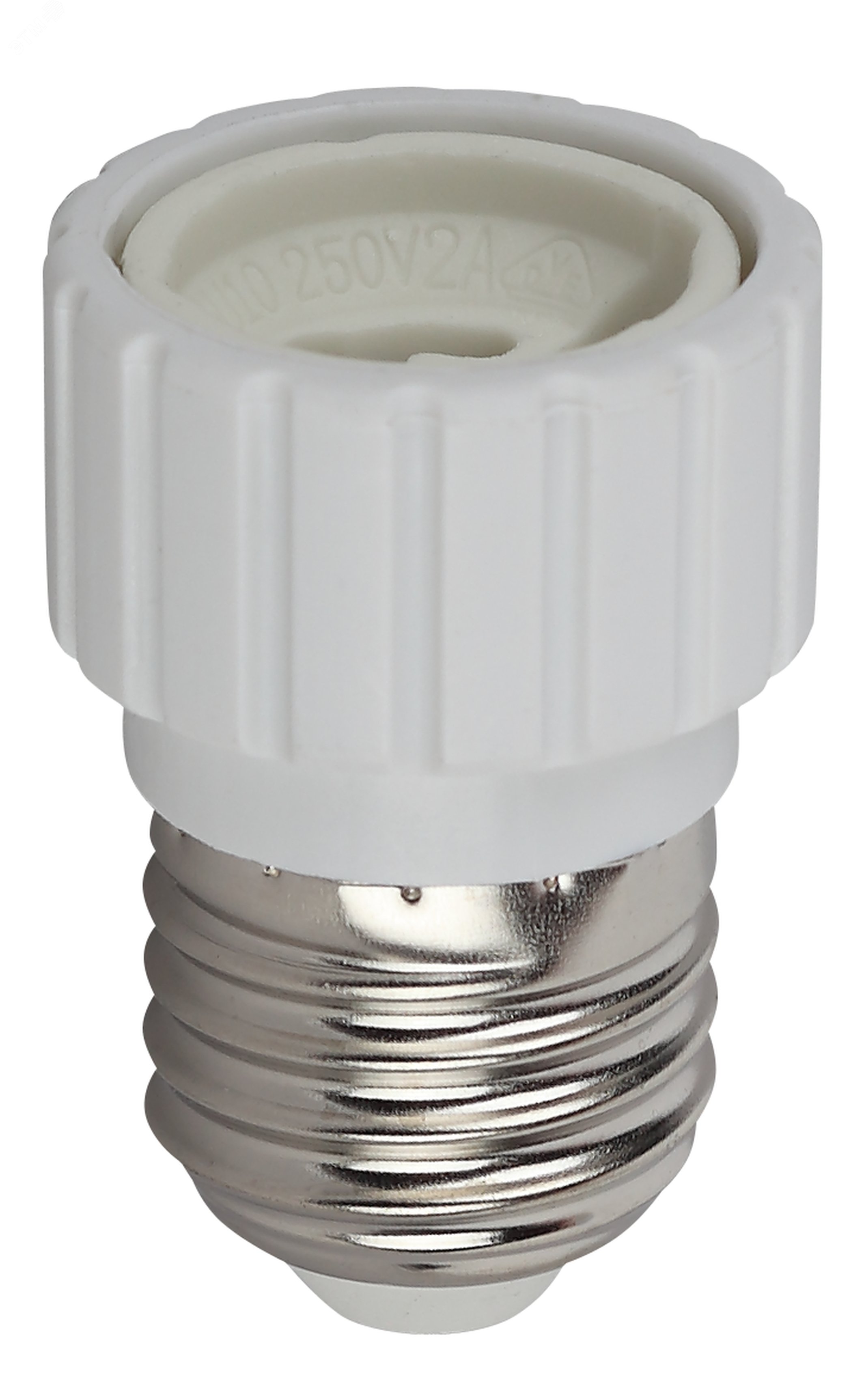 Патрон-переходник E27-GU10, белый (20/200/7200)