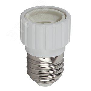 Патрон-переходник E27-GU10, белый (20/200/7200)