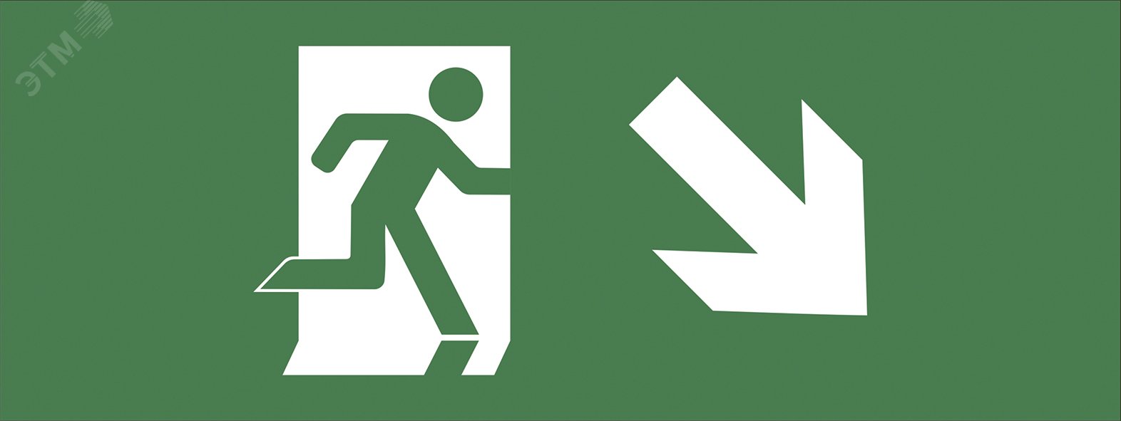 Этикетка самоклеющаяся 200х60мм Фигура/стрелка вниз вправо DPA/DBA INFO-DBA-006