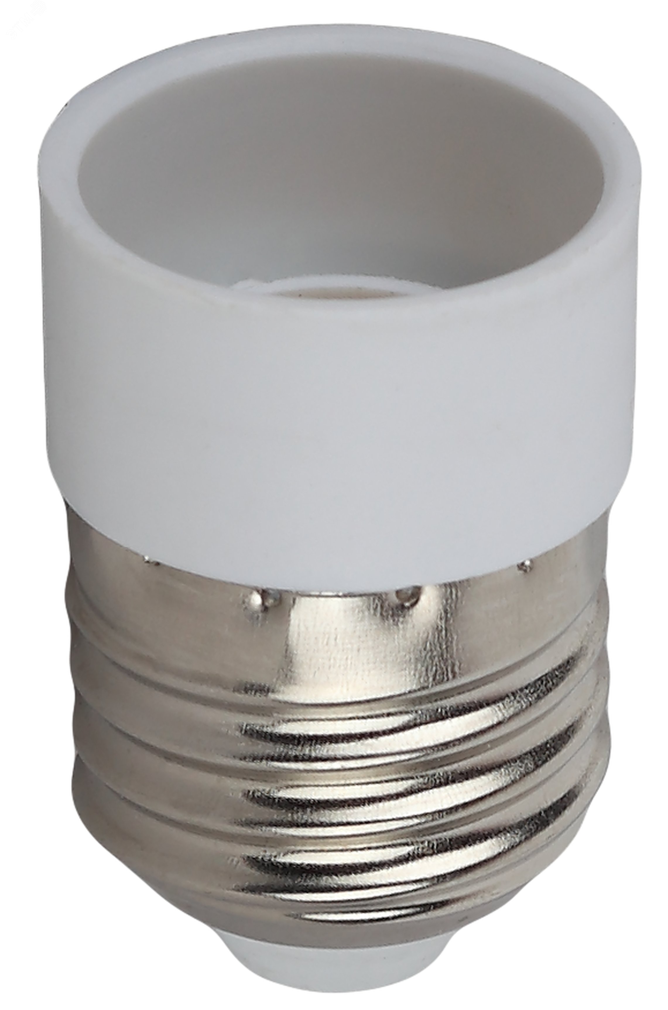 Переходник E27-E14, пластик, белый (50/400/9600)