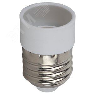 Переходник E27-E14, пластик, белый (50/400/9600)