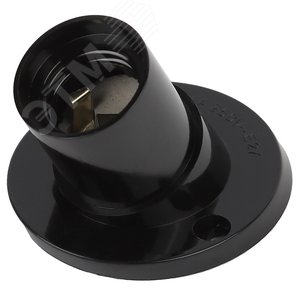 Патрон Е27 настенный, бакелит, черный (x50) (50/200/3600)