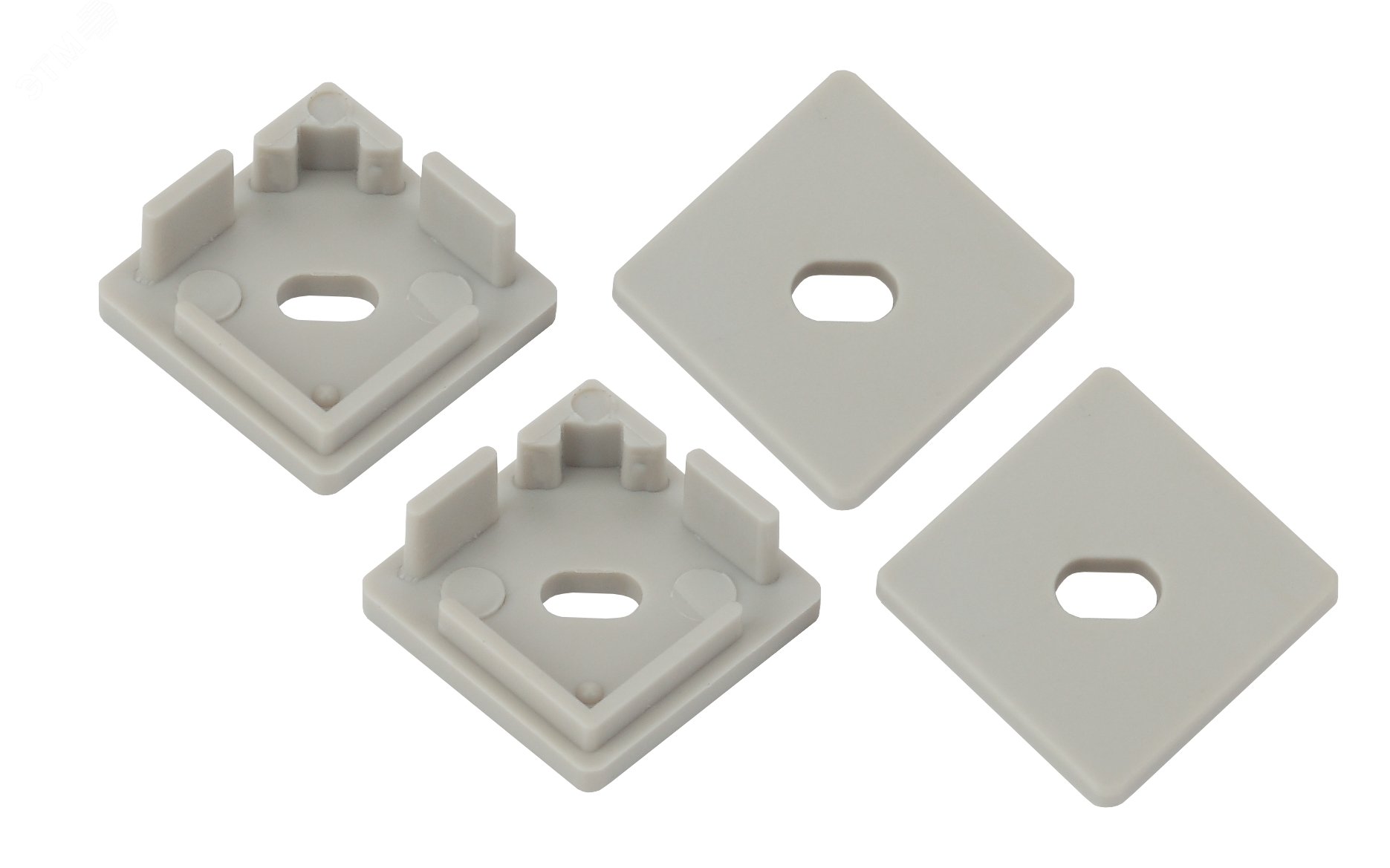 Набор заглушек для профиля CAB280, 4 сквозные квадратные (500/24000)