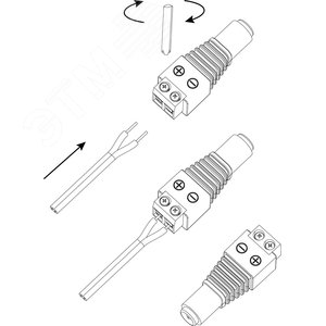 Разъем R-DC04 гнездо DC питания 2. 1х5. 5 с клеммной колодкой