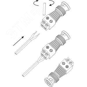 Разъем R-BNC03 штекер BNC с клеммной колодкой