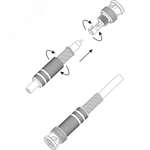Разъем Simple RS-BNC02 штекер BNC под винт с пружиной металл