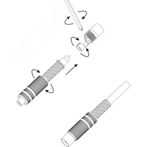 Разъем R-TV01 штекер TV c пружиной никель