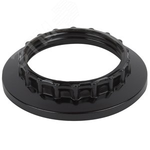 Кольцо для патрона E27, бакелит, черное (100/1000/9000)