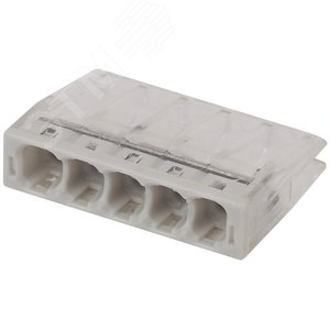 Клемма СМК компактная серии 205, 5 отверстий, 0,5-2,5 мм2 NO-224-31