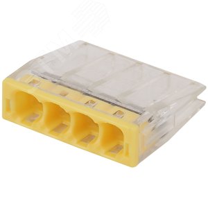 Клемма СМК компактная серии 204, 4 отверстия, 0,5-2,5 мм2 NO-224-24