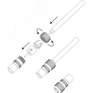 Разъем R-TV03 штекер TV без пайки