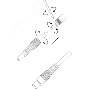 Разъем R-TV04 штекер TV без пайки