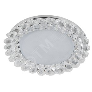 Светильник под лампу Gx53, 220V,13W, хром/прозрачный DK84 CH/WH