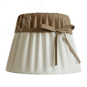 Абажур Черри лен бело-коричневый