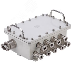 Коробка соединительная унифицированная взрывозащищенная прямоугольная стальная сварная              ЕхКСУВ-ПС-370-Н-G1 1/2-(№1)-Б(26-34),             