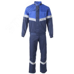 Костюм летний ОРИОН, цвет синий с васильком, ткань Твил 128-132, 170-176