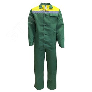 Костюм СТАНДАРТ с СОП летний куртка, брюки цвет зеленый/желтый 48-50,96-100, 194-200