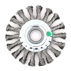 Щетка дисковая жгутовая Д115x13x22,2, ворс нерж сталь 0,50 по металлу (13-032)
