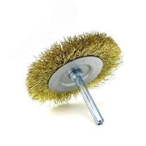 Щетка дисковая Д75x10 c хв-м д6x30, ворс гофр нерж сталь 0,30, до 4500 об/мин (13-173)