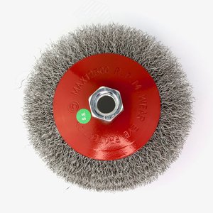 Щетка коническая Д115xM14, ворс гофр сталь 0,30 (13-168)