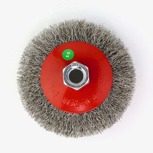 Щетка коническая Д100xM14, ворс гофр сталь 0,30 (13-029)