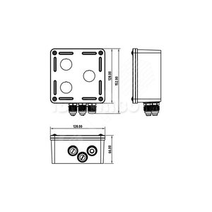 Коробка настенная 3-портовая